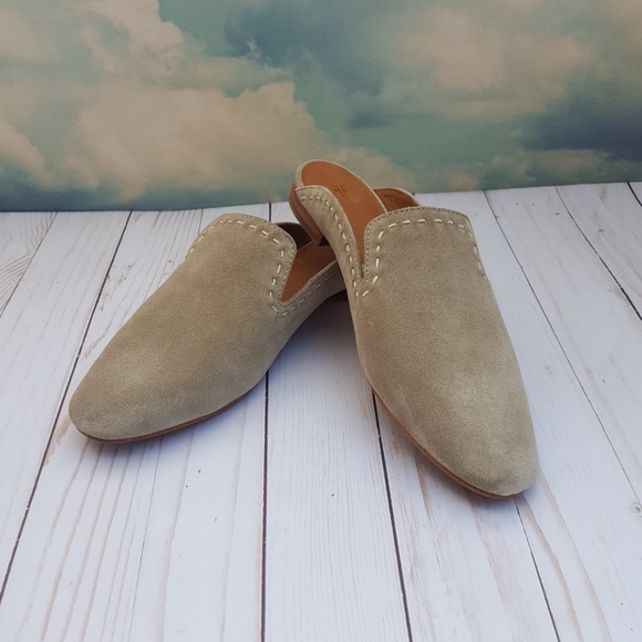 Frye Shoes - FRYE Gwen Pickstitch Suede Leather Slides